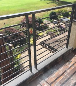 Custom iron balcony railings