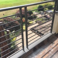 Custom iron balcony railings